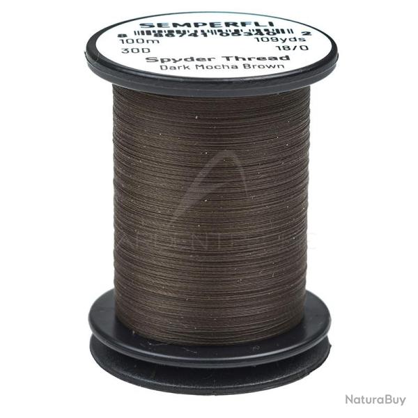 Fils de montage Semperfli Spyder thread 18/0 Marron fonc�