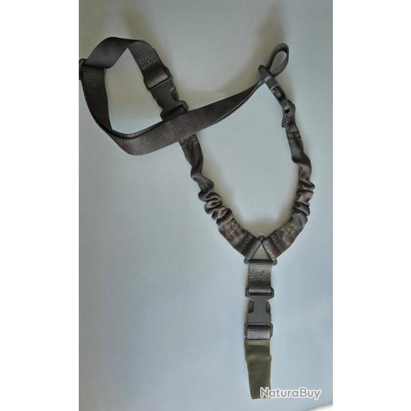 Sangle tactique 1 point avec section �lastique type camouflage (1)