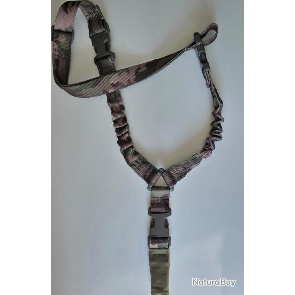 Sangle tactique 1 point avec section �lastique type camouflage (2)