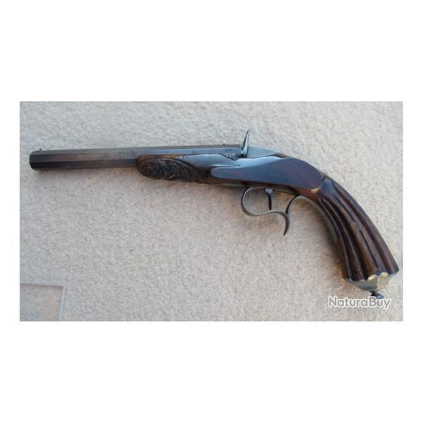 TRES BEAU PISTOLET DE TIR XIX �me en cal 5,5