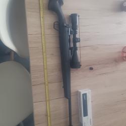 Carabine Savage 243win avec lunette Vortex et silencieux Hausken