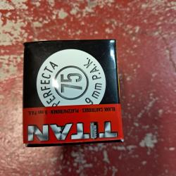 75 munitions &agrave; blanc Titan, calibre 9 mm PAK