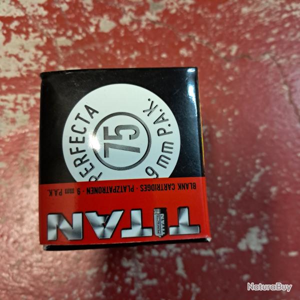75 munitions � blanc Titan, calibre 9 mm PAK
