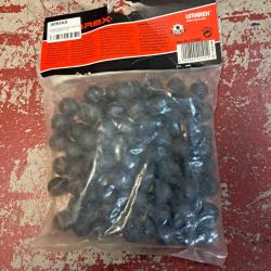 Sachet de 100 billes noires caoutchouc calibre 68
