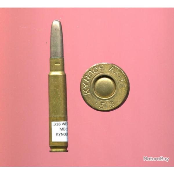 .318 Rimless Nitro Express Axite - marquage : KYNOCH AXITE .318 - balle nickel pointe arrondie