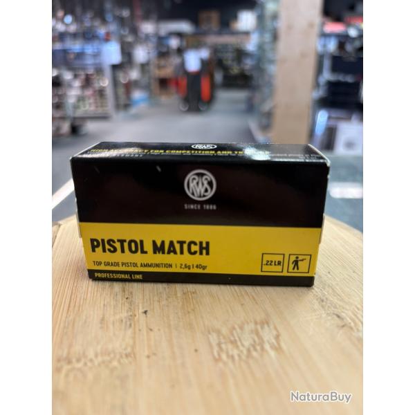 RWS PISTOL MATCH 22LR 40GR