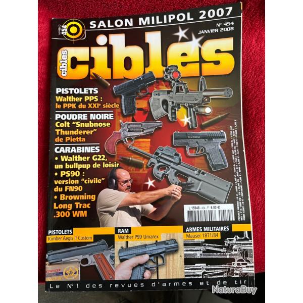 Walther PPS, PS90, Milipol... revue TIR CIBLES no 454 janvier 2008