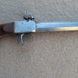 PISTOLET DE BRACONNIER XIX &eacute;me de St Etienne
