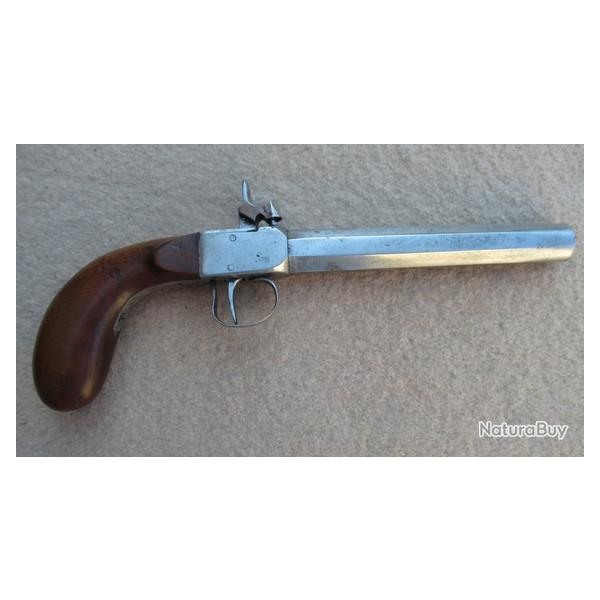 PISTOLET DE BRACONNIER XIX �me de St Etienne