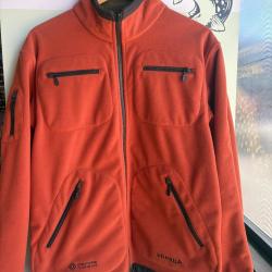Veste Polaire Kamko Dark olive Arabian spice reversible Harkila