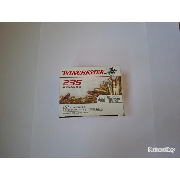 9 boites de munitions Winchester 235 rounds 22LR � vendre en lot ou � l'unit�
