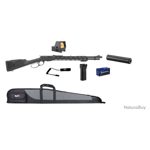 Pack Carabine DERYA ARMS TM22 tactique cal.22lr VECTOR OPTICS frenzy poign�e bipied laser silencieux