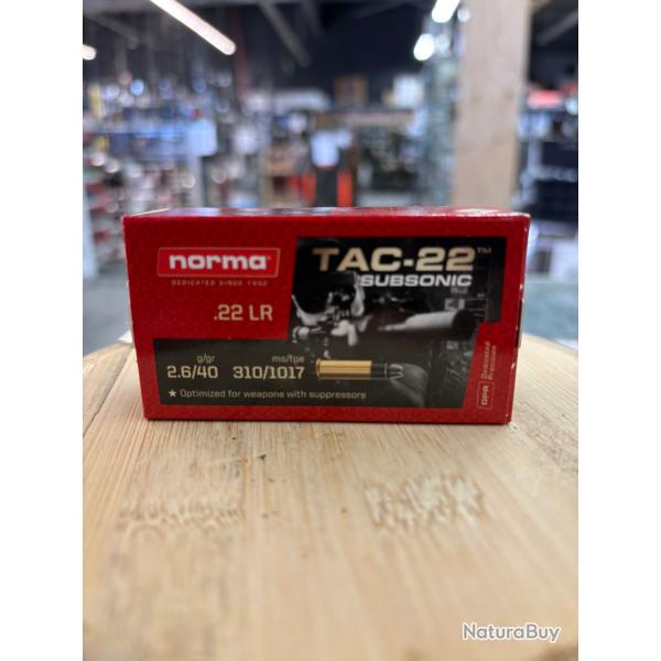 NORMA TAC-22 SUBSONIC 40GR