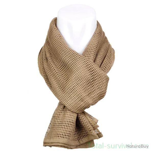 �charpe filet et sh�magh militaire sable - camouflage tactique
