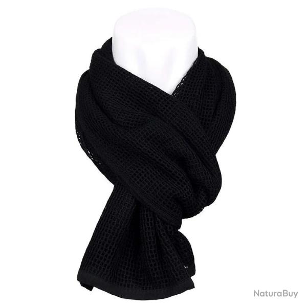 �charpe filet noir militaire et tactique pour camouflage outdoor