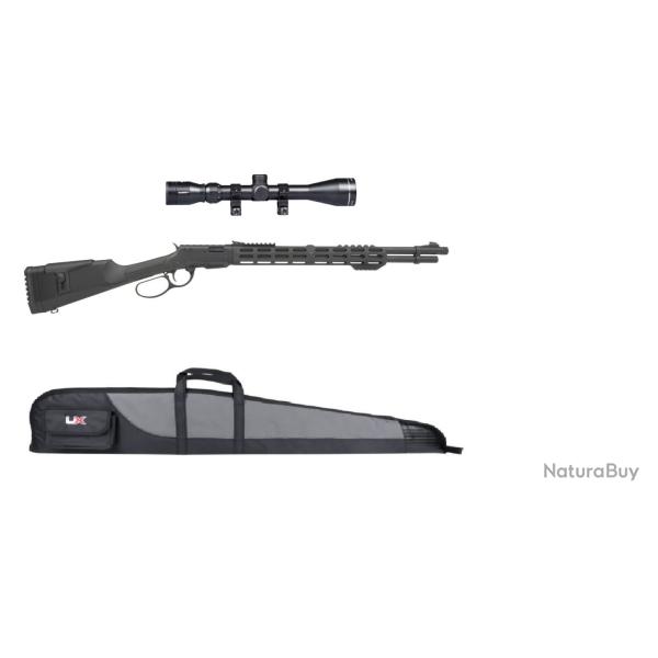 Pack Carabine DERYA ARMS TM22 tactique cal.22lr noir avec lunette 3-9x40 + fourreau (SAB11+801003)