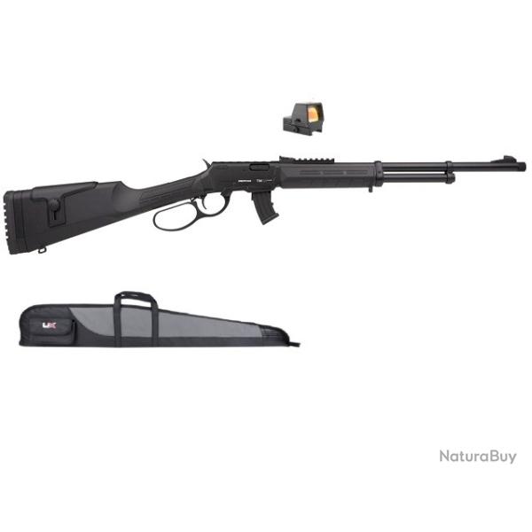Carabine levier de sous garde DERYA ARMS tm22 cal.22lr point rouge VECTOR OPTICS frenzy fourreau