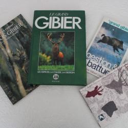Lot 4 livres gestion et chasse grand gibier