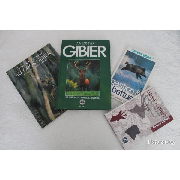 Lot 4 livres gestion et chasse grand gibier