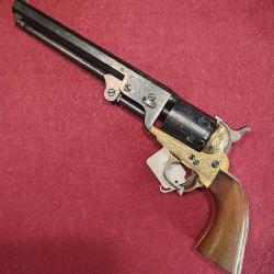 Magnifique r&eacute;volver de luxe Colt 1851 Navy enti&egrave;rement grav&eacute; main calibre 36 DGG Euroarms de 1976