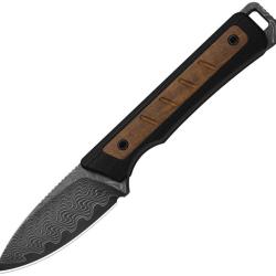 Couteau Kizer Whiskey Jack Lame Damas Drop Point Manche G10/Bois Mkuruti Etui Kydex KI1108A2