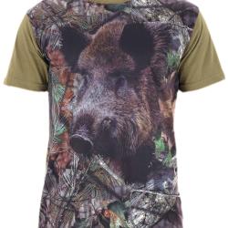 T-SHIRT LOVERGREEN CAMO "Sanglier"
