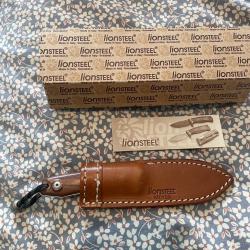 Couteau fixe de poche Lionsteel M1 Bois Santos (palissandre)