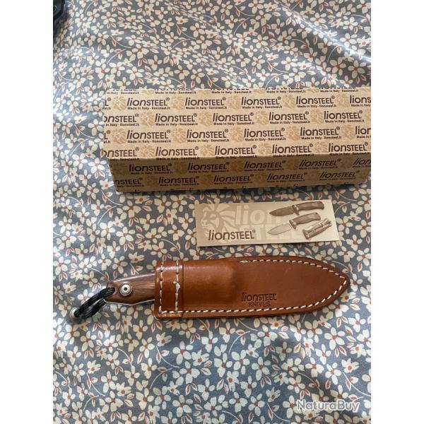 Couteau fixe de poche Lionsteel M1 Bois Santos (palissandre)