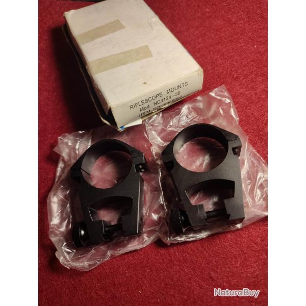 2 colliers 30mm haut pour rail 11mm de marque Norconia en bo�te fabrication allemande
