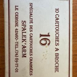 Bo&icirc;te de 9 cartouches &agrave; broche Cal 16 plomb de 8