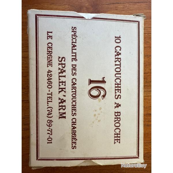 Bo�te de 9 cartouches � broche Cal 16 plomb de 8