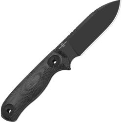 Couteau Kizer Drop Bear Fix 3 Lame Acier 1095 Drop Point Manche Micarta Noir Etui Kydex KI1101A3