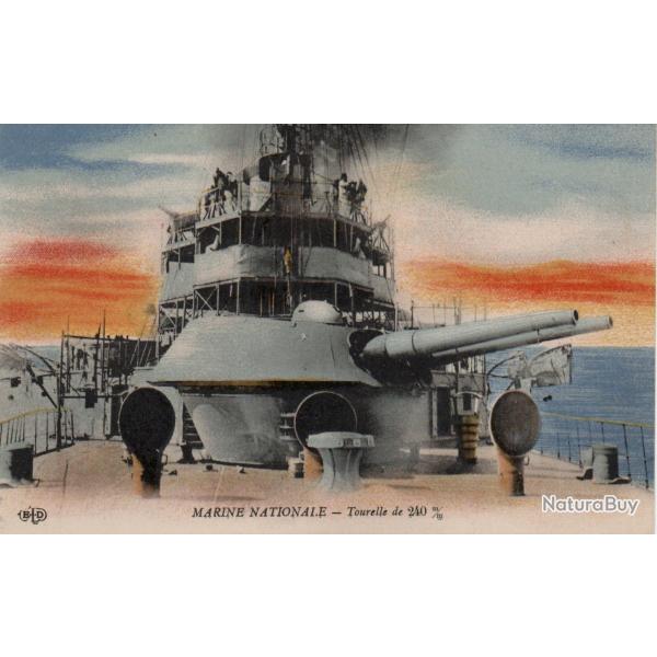 Carte Postale Marine Nationale Tourelle de 240 -N�8485