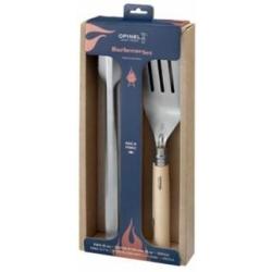 Pack coffret Opinel set barbecue brochable 2 fonctions manche h&ecirc;tre lame 16cm