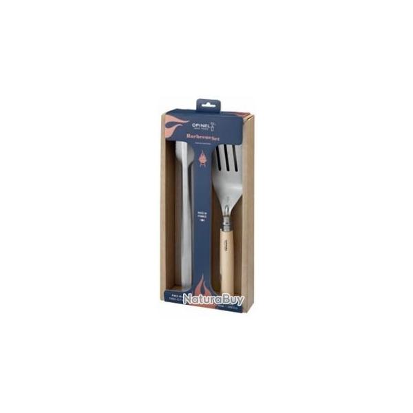 Pack coffret Opinel set barbecue brochable 2 fonctions manche h�tre lame 16cm