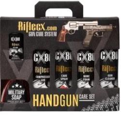 Kit entretien armes Riflecx Handgun care set de 8 produits
