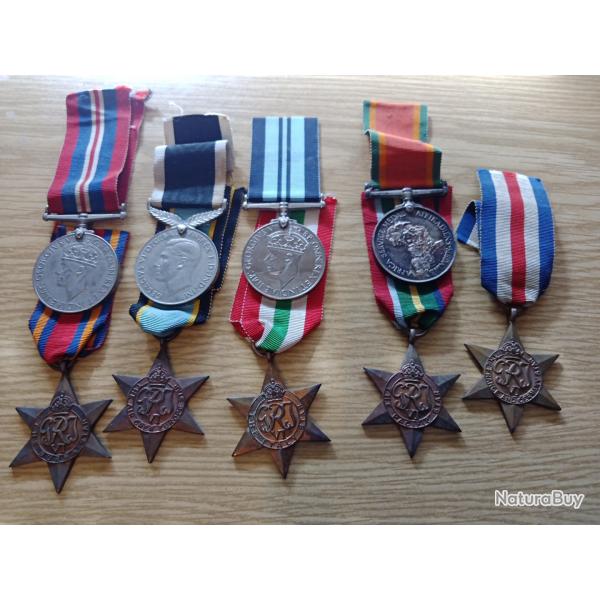 Lot de m�dailles  Britanniques