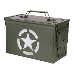 Caisse &agrave; munition &Eacute;toile Arm&eacute;e Am&eacute;ricaine - Cal. 50 mm - Vert