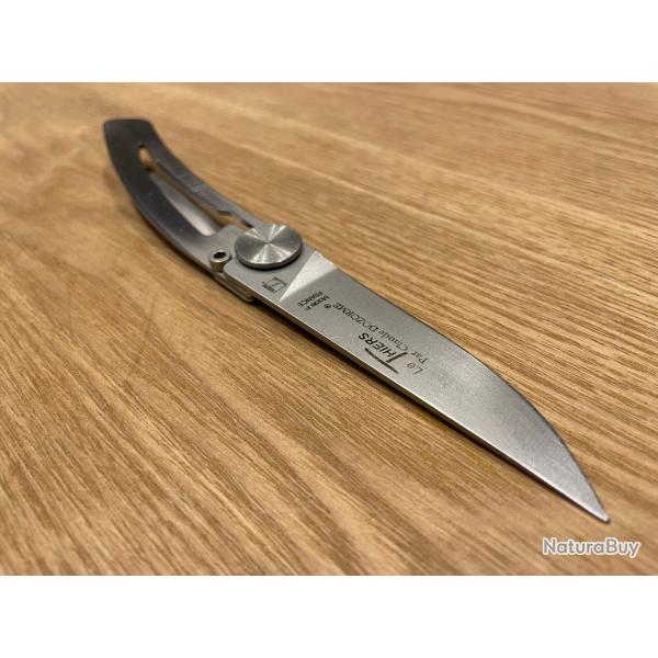 Couteau de poche "Le Thiers" par Claude Dozorme - Tout Inox avec Clip