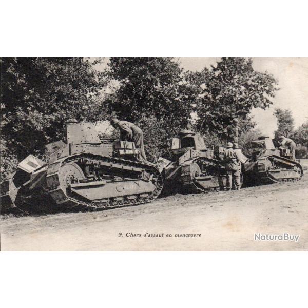 Carte Postale Chars d'assaut en manoeuvre -N�8501