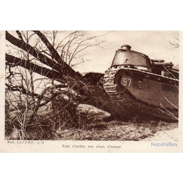 Carte postale char d'assaut Premi�re Guerre Mondiale -N�8508