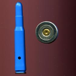 .50 Browning / 12.7 x 99 - Autriche 1980  - &agrave; blanc corps en plastique bleu - bourrelet acier