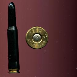.50 Browning / 12.7 x 99 - Allemange - &agrave; blanc corps en plastique noir - culot laiton
