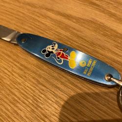 Ancien Couteau de Poche / Porte-cl&eacute;s Mickey Mouse - vantage Disney