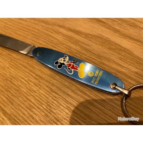Ancien Couteau de Poche / Porte-cl�s Mickey Mouse - vantage Disney