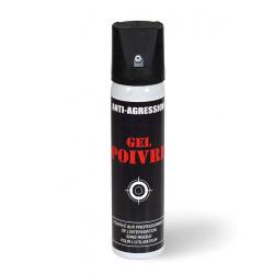 Spray a&eacute;rosol lacrymog&egrave;ne anti-agression T.O.E gel poivre 75 ml