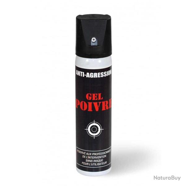 Spray a�rosol lacrymog�ne anti-agression T.O.E gel poivre 75 ml