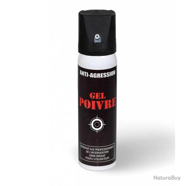 Spray a�rosol lacrymog�ne anti-agression gel poivre T.O.E 100 ml