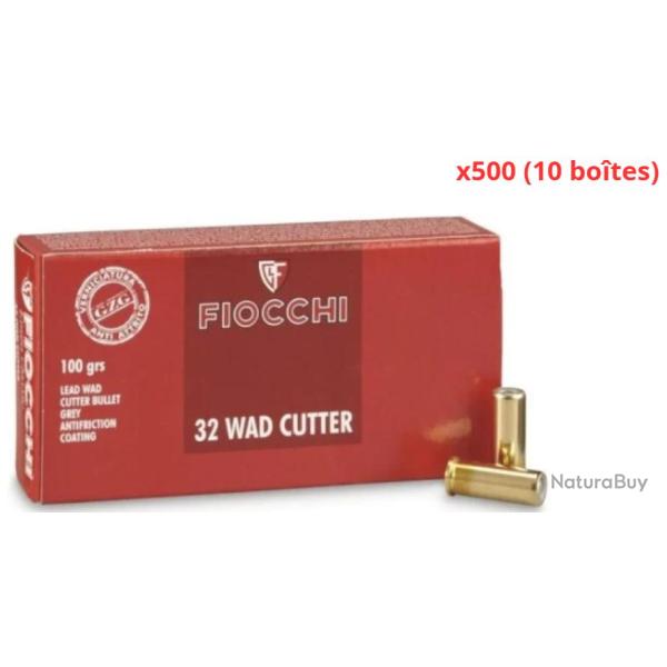 MUNITIONS FIOCCHI CALIBRE 32 S&W LONG LWC 100gr - 6.5g x500 