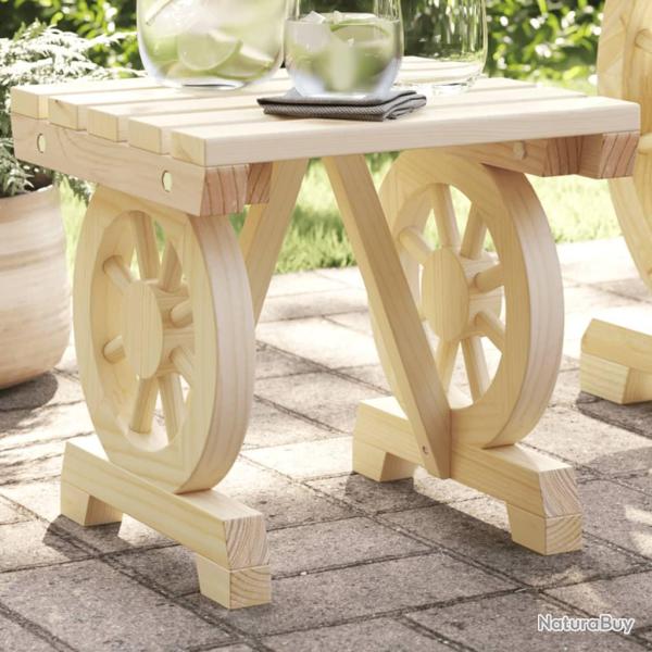 Repose-pied de 40x36,5x38,5 cm bois massif sapin